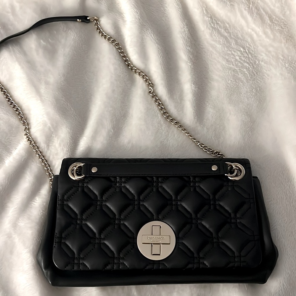 Cute quilted black Kate Spade purse